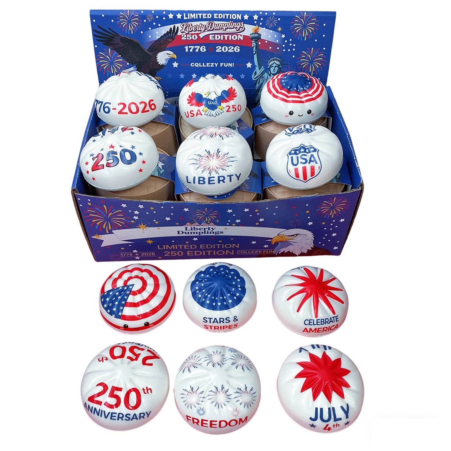 USA Themed Squishy Dumplings American Liberty