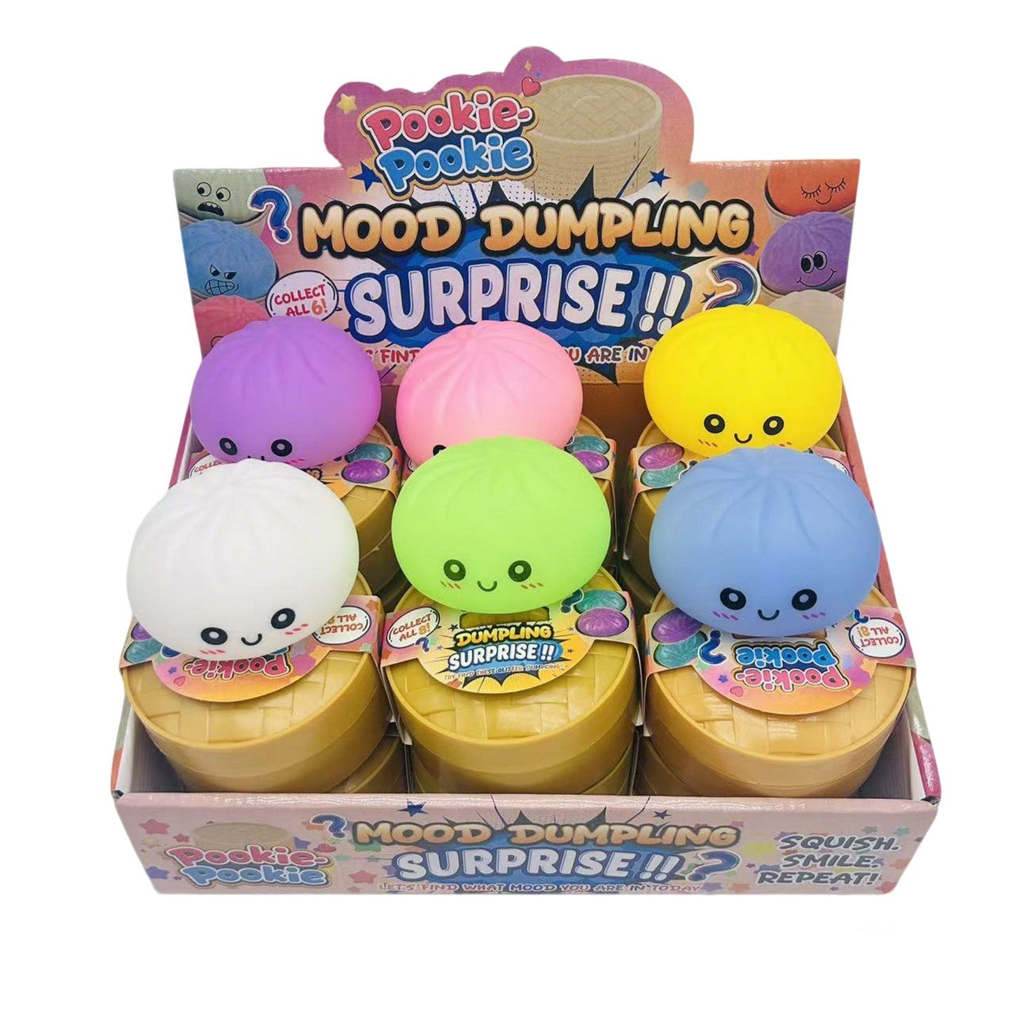 Squeezy Dumpling Stress Ball Toy Squishy Sensory Anxiety Kids Fidget New UK