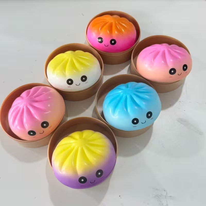 Dumpling Squishy, Dumpling Squishy Mystery Box, Cute Big Squishy Dumpling Stress Ball Fidget Sensory Toy for Adults Anxiety Relief, Novelty Squeeze Ball for Office Desk