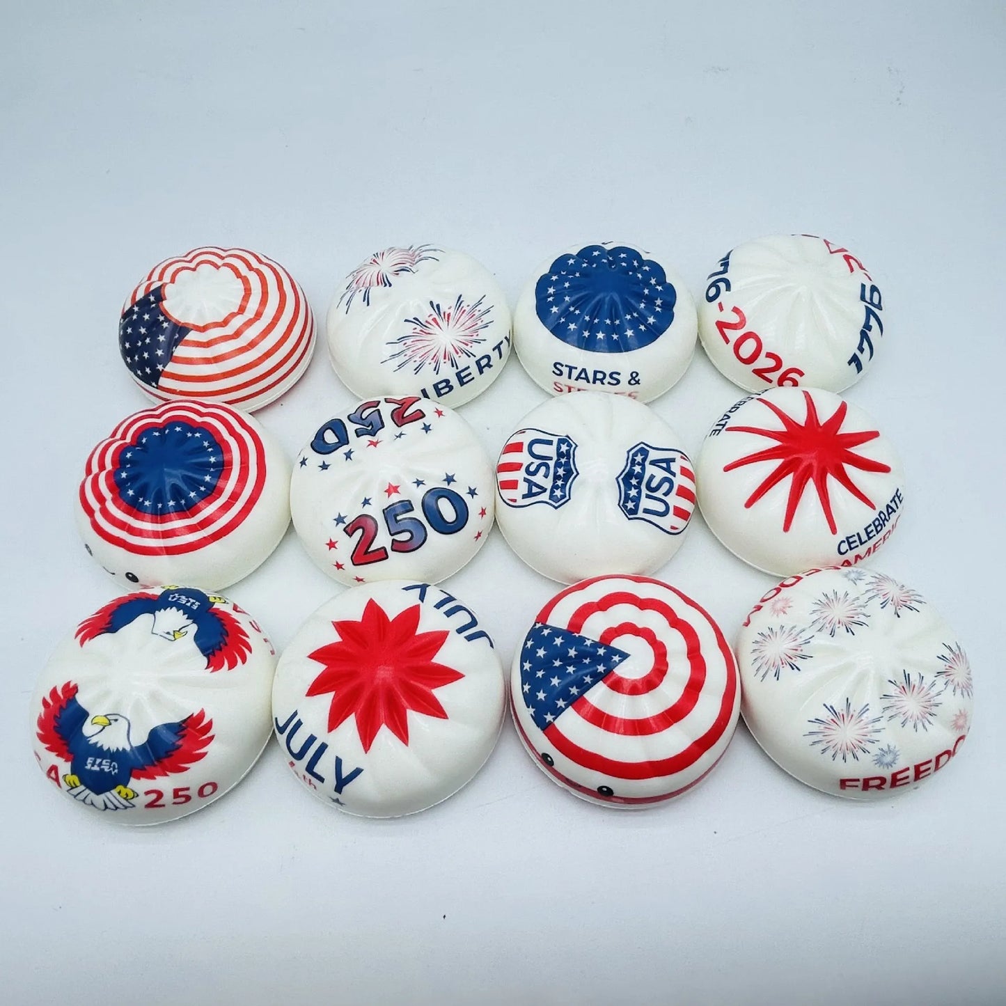 Liberty Dumplings, US Version Squishy Toy, Squishy Dumpling Realistic Steamed Bun Stress Relief Squeeze Toy