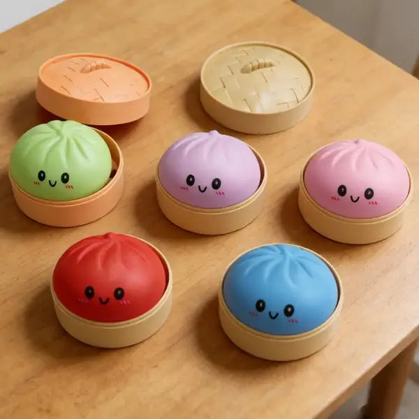 Squeezy Dumpling Stress Ball Toy Squishy Sensory Anxiety Kids Fidget New UK
