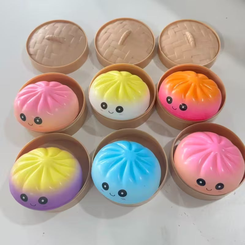 Dumpling Squishy, Dumpling Squishy Mystery Box, Cute Big Squishy Dumpling Stress Ball Fidget Sensory Toy for Adults Anxiety Relief, Novelty Squeeze Ball for Office Desk