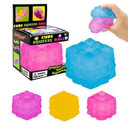 Nice Cube Nee Ice Cube Stress Relief Fidget Toys Nee Squishy Color Cube Squeeze Toys for Kids Adults Doh Sensory Hand Exercise Stress Balls for Autism Anxiety Relief Doh 4PCS