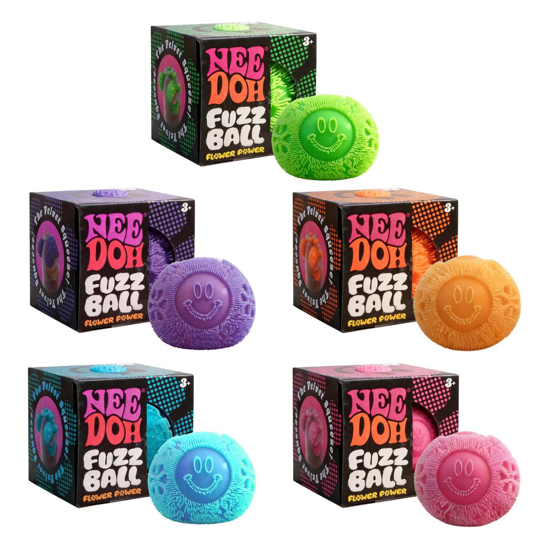 Schylling Nee Doh Fuzz Ball Flower Power Stress Ball Set of 5