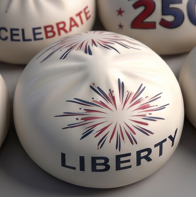 Liberty Dumplings, US Version Squishy Toy, Squishy Dumpling Realistic Steamed Bun Stress Relief Squeeze Toy