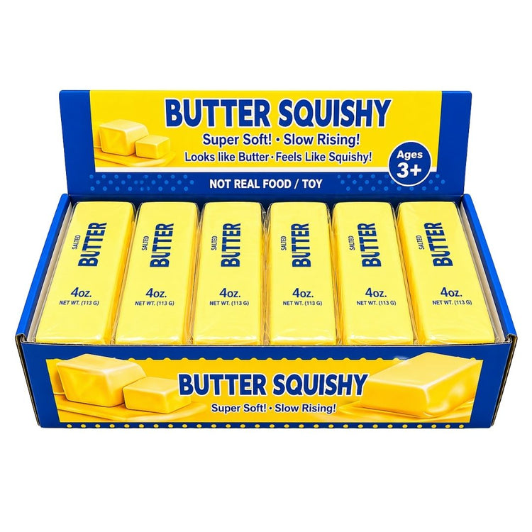9.5 Inch Giant Butter Squishy Toy, Big Butter Squishy 14oz Slow Rising Squishy Realistic Food Squishies, Large Sticky Butter Sticks Squeeze Toys for Anxiety Relaxation (Butter)