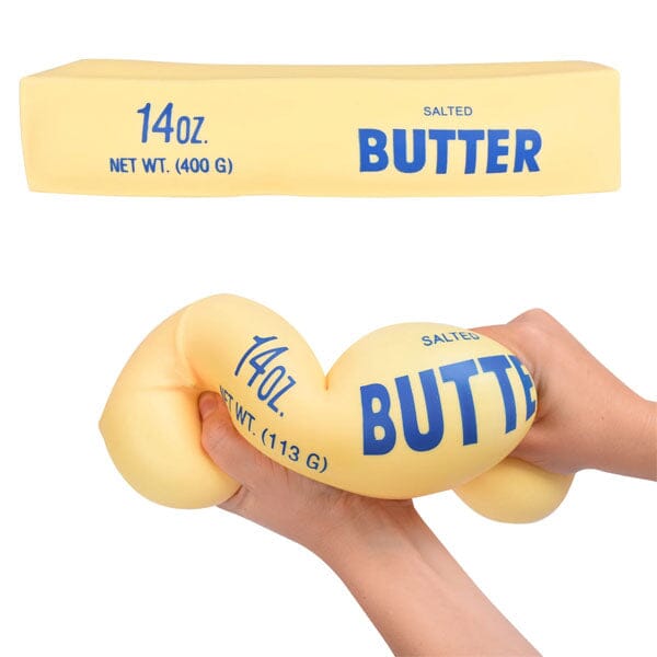 9.5 Inch Giant Butter Squishy Toy, Big Butter Squishy 14oz Slow Rising Squishy Realistic Food Squishies, Large Sticky Butter Sticks Squeeze Toys for Anxiety Relaxation (Butter)