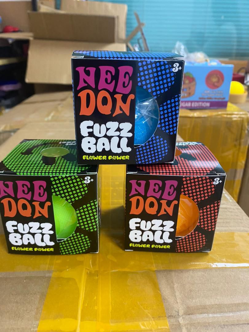 Schylling Nee Doh Fuzz Ball Flower Power Stress Ball Set of 5